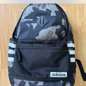 Adidas Black and Gray Camouflage Backpack